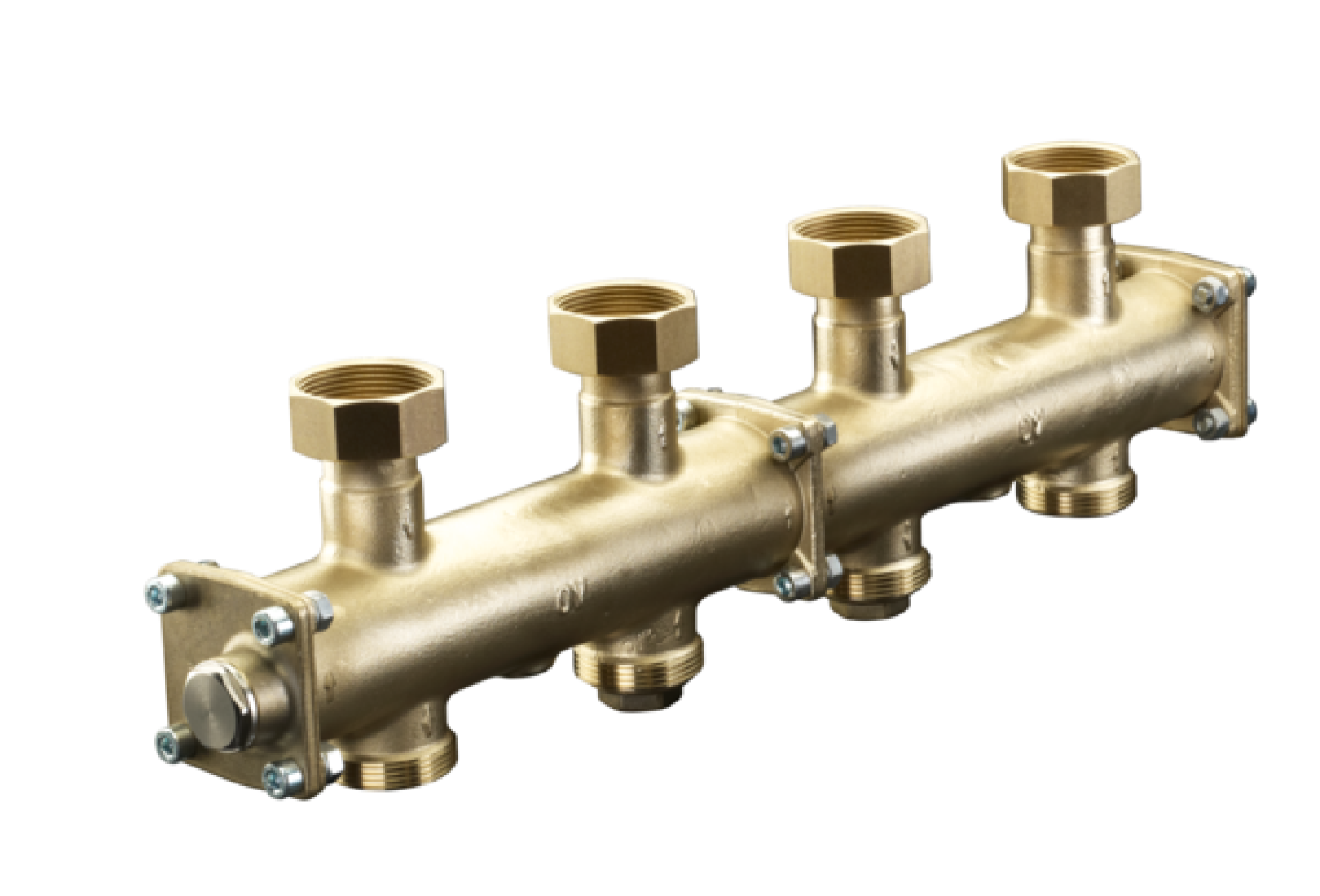 OVENTROP-Modulverteiler für Regumat DN 25, für 3 Heizkreise, Messing