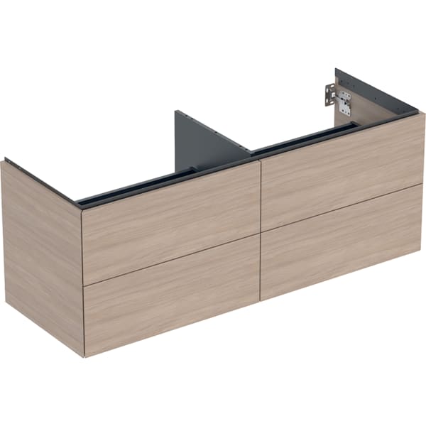 Geberit ONE Unterschrank für WT/-Platte 4 Schubl., 133,2x50,4x47cm, Eiche