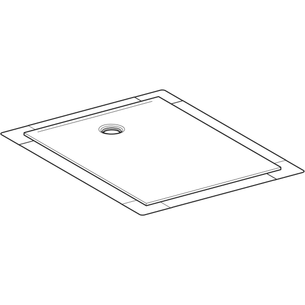 Geberit CleanFloor30 Duschfläche 110 x 100 cm integriert, mit Dichtvlies, grau matt