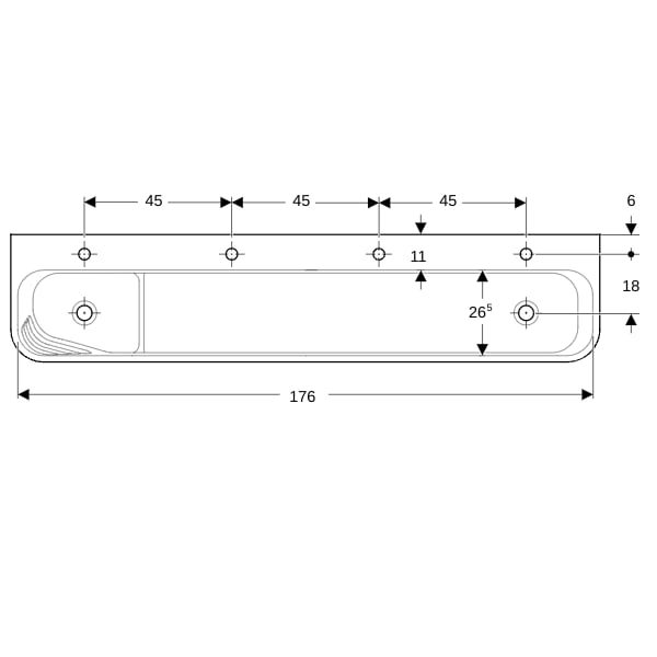 Geberit Bambini Spiel/Waschlandschaft B:180cm 4 Waschpl., tieferes B re, 4 Hl., blau