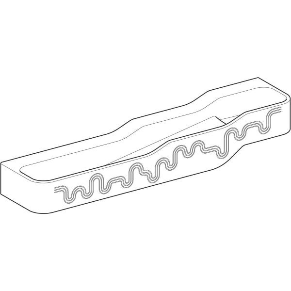 Geberit Bambini Spiel/Waschlandschaft B:180cm 4 Waschpl., tieferes B li, o. Hl., blau