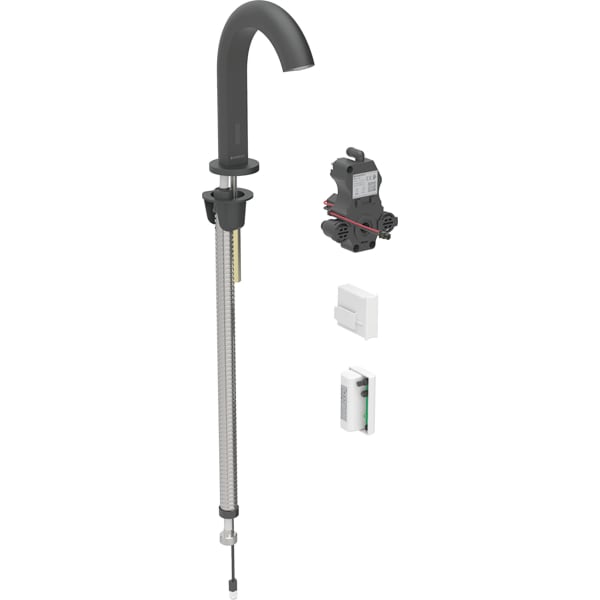Geberit Piave WT-Arm., Standmont., Generator für UP-Funkt.Box, o.Misch., schwarz matt