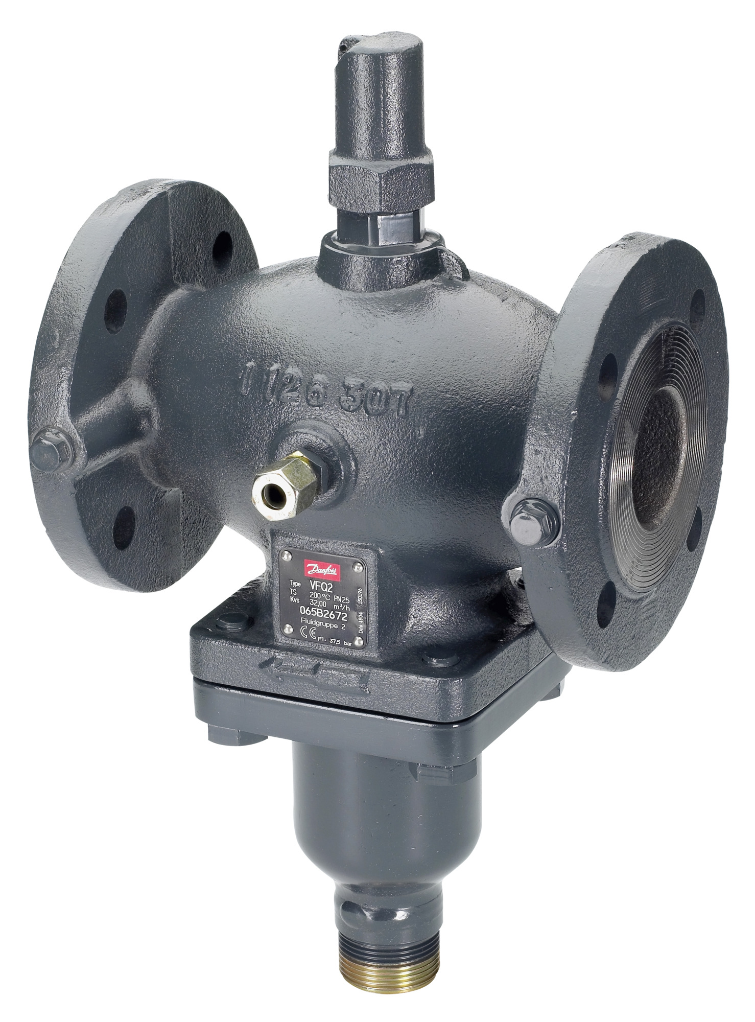 Danfoss Durchgangsventil VFQ2 DN65 Kvs 50, PN40, GS-C 25, Flansch