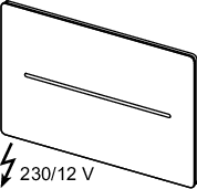 TECEsolid WC-Elektronik 230V, Ersatzteil Abdeckplatte weiß glänzend