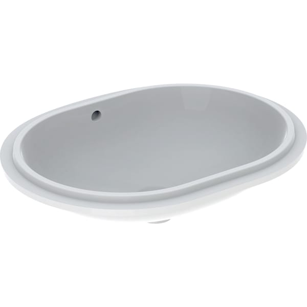 Geberit VariForm Unterbau-WT, elliptisch 62,5x49cm, o. Hl, m. Ül., gl, weiß,Tect