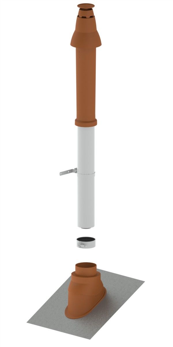 Remeha Grundbausatz RUD2, DN 60/100, rot Grundbausatz RUD2, DN 60/100, rot