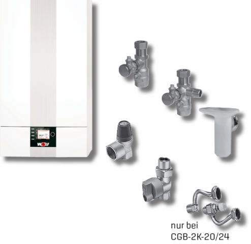 Wolf Paket Brennwerttherme CGB-2-20 BM-2, Aufputz