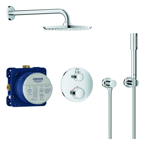 GROHE UP-Duschsystem Grohtherm 34732 mit FMS rund/SmartBox/Kopfb./Brauseset chrom