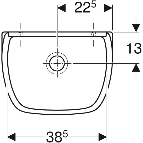 Geberit Publica Ausgussbecken f. Klapprost 45x36x33,5cm, ohne Überlauf, weiß