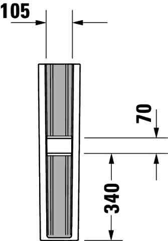 DU Standsäule DuraStyle für 231965, 231960, 231955, weiß