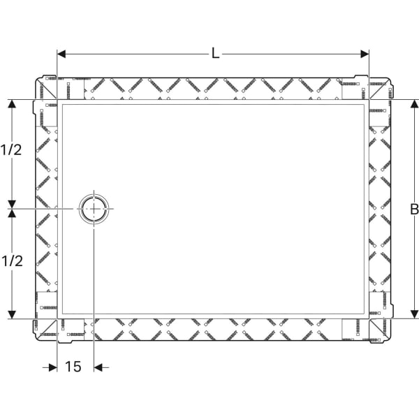 Geberit Setaplano Duschfläche 90 x 100 cm