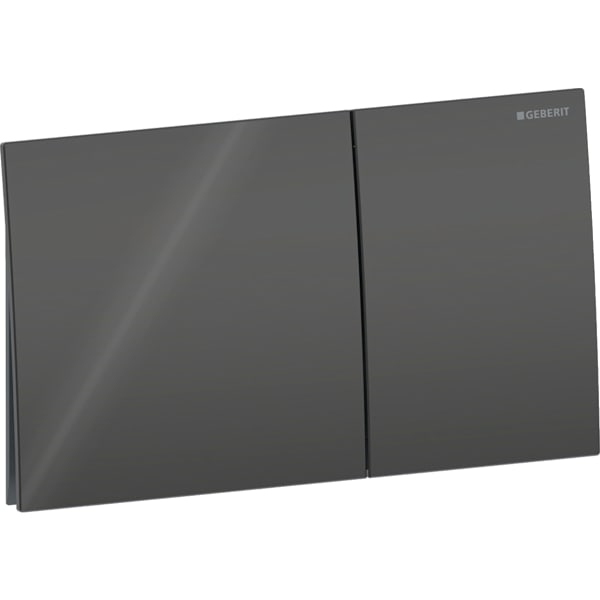 Geberit Sigma70 BetPl., eckig, f. 2-Mengen-Sp schwarz, Glas