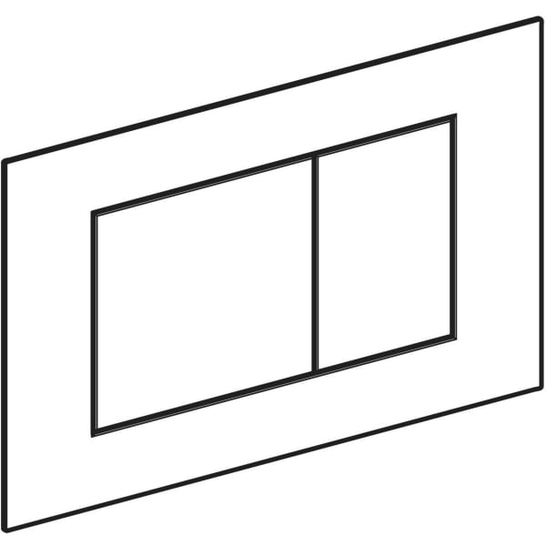 Geberit Sigma40 BetPl., eckig, f. 2-Mengen-Sp schwarz matt, Etc