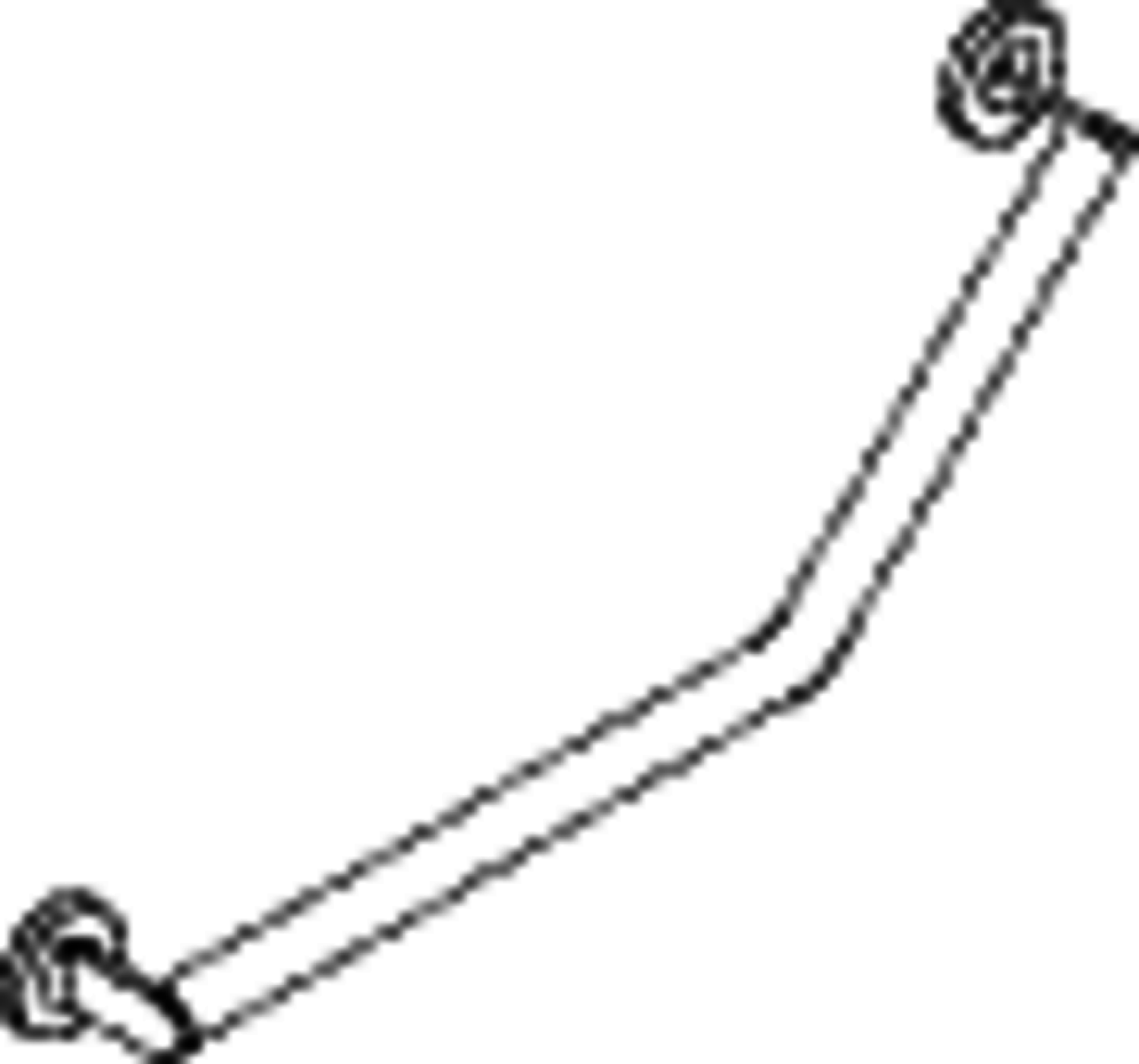 HEWI Winkelgriff 135 Gr, d:32, li, schliff