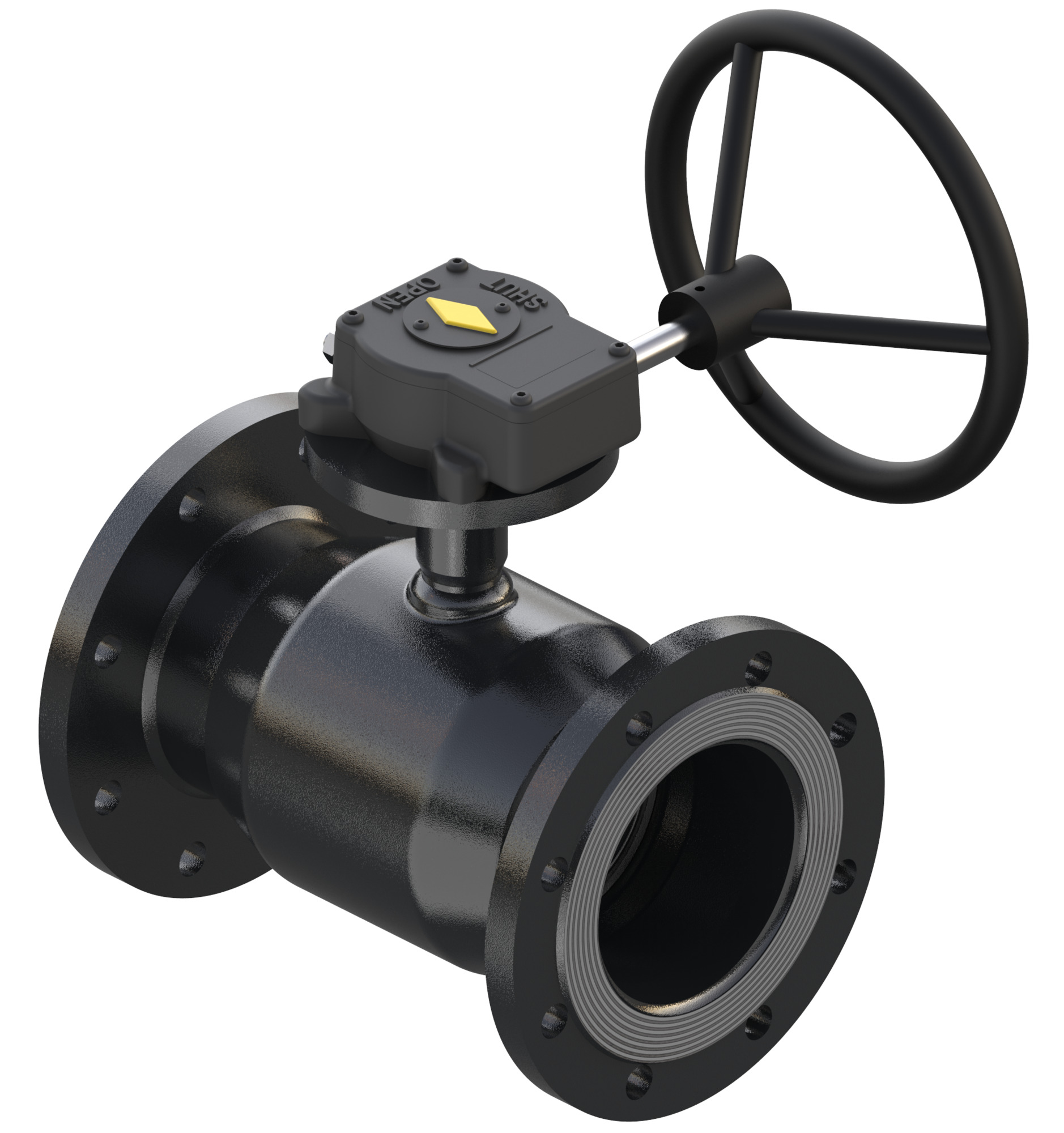 Danfoss Kugelhahn JIP116.10G S-Getriebe m Handrad DN100 Kvs640m3/h PN16 FL/FL