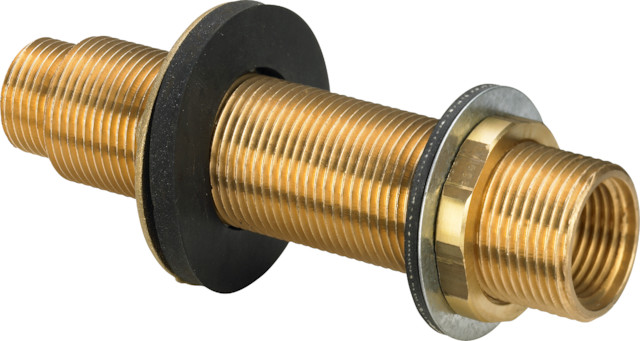 Viega Wanddurchführung mit SC Sanfix P 2132.9 in Rp1/2 x G3/4 x 120mm Rotguss