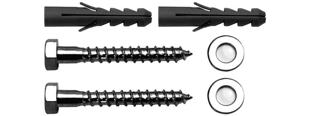 Laschenbefestigung WL 10x70 mm Typ 802 mit Unterlegscheiben und Dübel Laschenbefestigung WL 10x70 mm Typ 802 mit Unterlegscheiben und Dübel