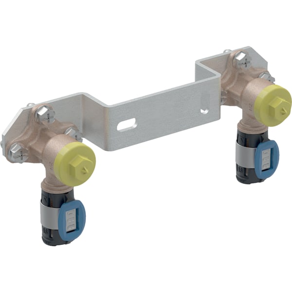 Geberit FlowFit Anschlusswinkel 90Gr vormontiert zweifach Rg+ d16-Rp1/2