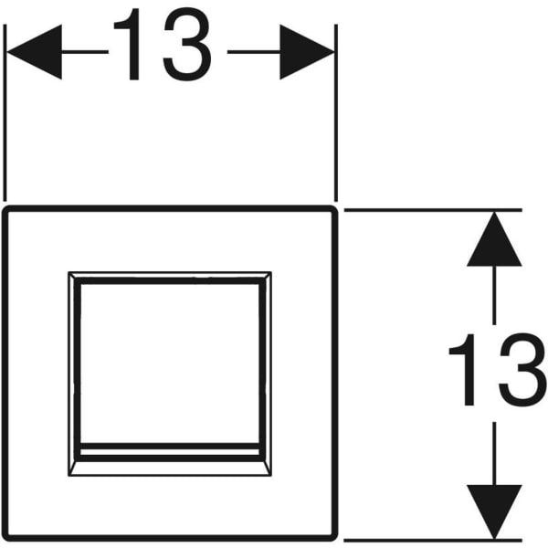 Geberit Typ 30 Betätigungsplatte für UR-Strg. pneumatische Sp-Ausl. schwarz/schw. matt