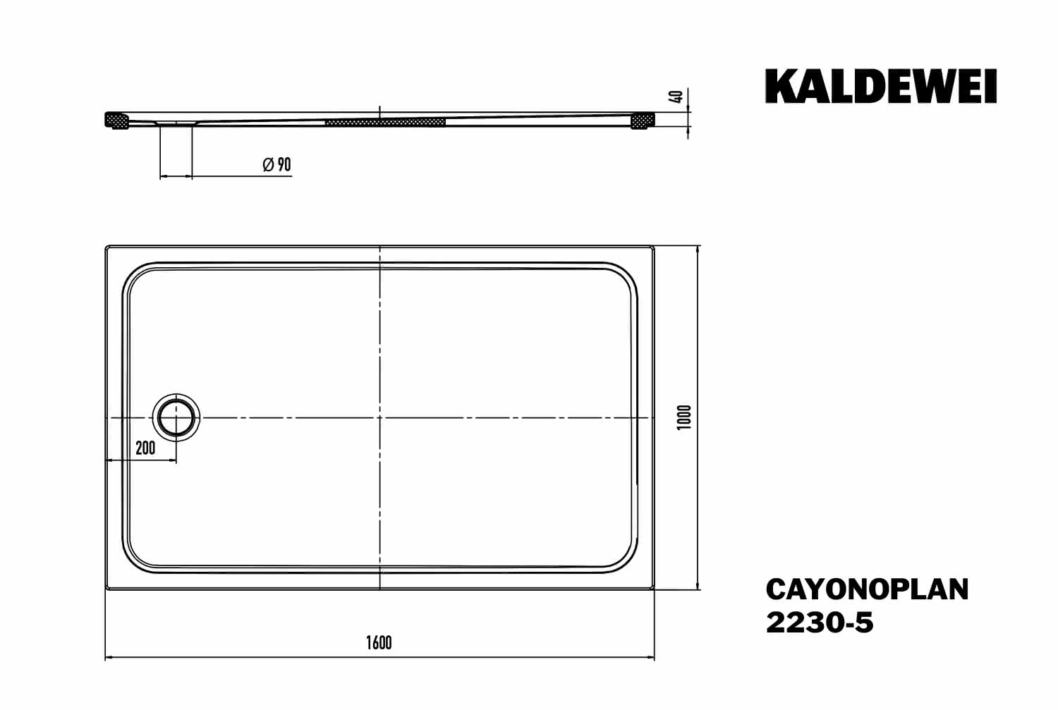 KA DW CAYONOPLAN Mod.2230-5,1000x1600mm, alpwe,SEC,Wt extrafl.