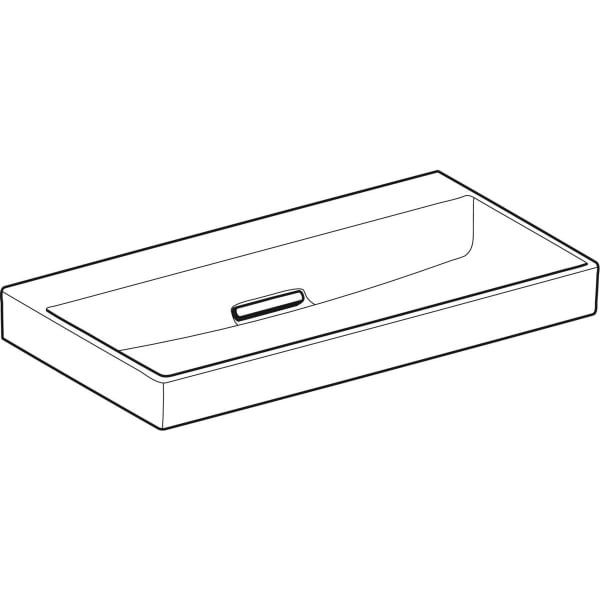 Geberit ONE Waschtisch 90x48cm, CleanDrain o. Hl., o. Ül., weiß, KeraTect/weiß glzd