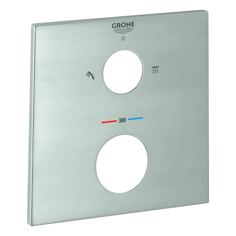 GROHE Rosette 49102 eckig für Thermostat-FMS supersteel GROHE Rosette 49102 eckig für Thermostat-FMS supersteel