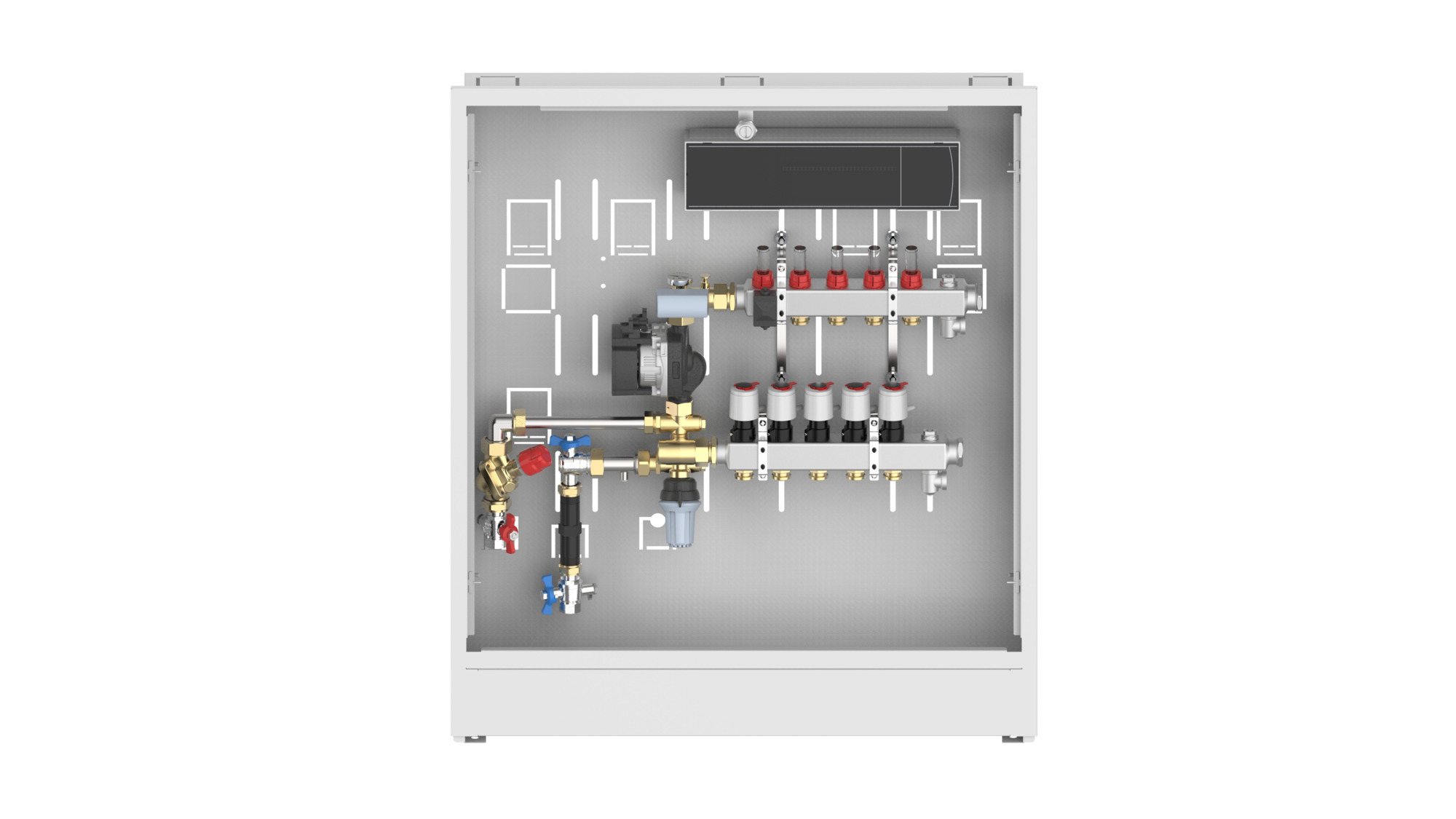 Danfoss UnoFloor Mixing mit Icon 24V 6 HK, rechts mit Pumpe-Mischer-Set