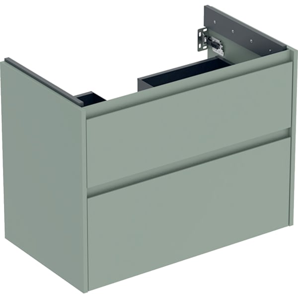 Geberit Renova Plan US f. WT, m. 2 Schubladen 79,4x60,6x44,6cm, salbeigrün/l. seidenm.