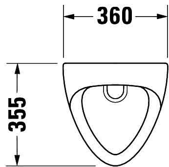 DU Design Classics Urinal Bill, Zul.v.h. absaugend, o.Deckel, o.Fliege, weiß