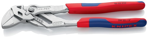 Zangenschlüssel L.250mm Spann-W.52mm verchr.Mehrkomp.-Hülle KNIPEX Zangenschlüssel L.250mm Spann-W.52mm verchr.Mehrkomp.-Hülle KNIPEX