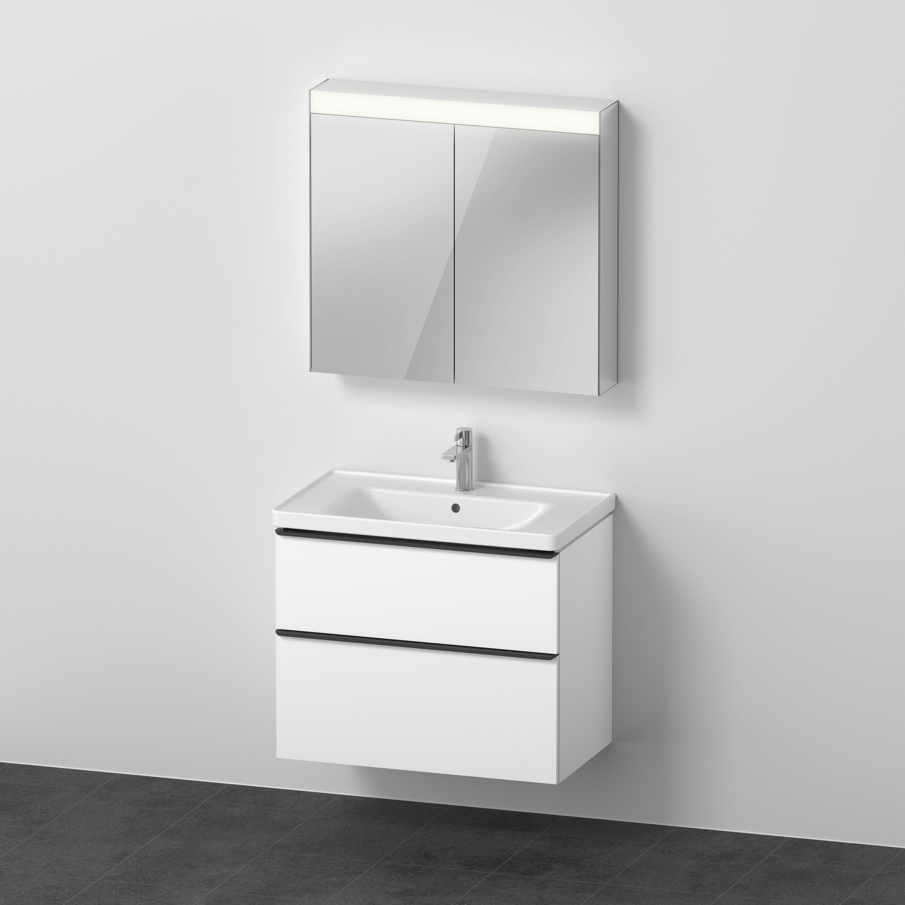 Duravit D-Neo Möbel-Set wandh. 800x480mm WT,WTU Ausz 1,SBK 1,SPS ,Weiß Matt
