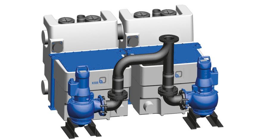 KSB Hebeanlage Compacta UZ14.900 D ohne Rückflusssperre, Steuerung LCB2