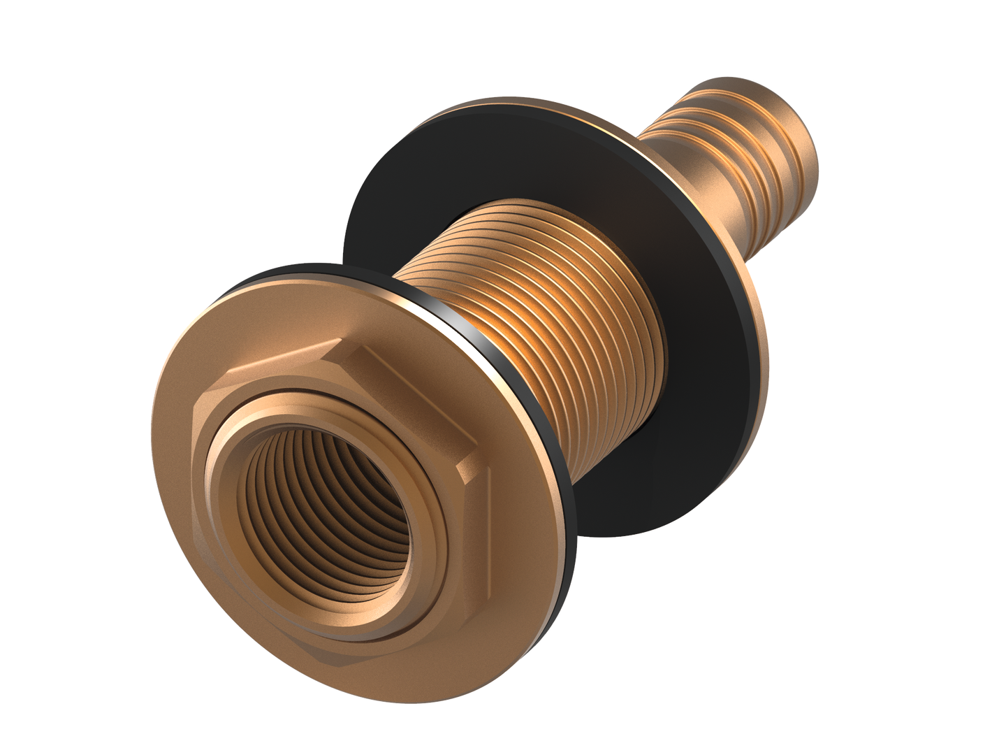 TECElogo-Push Einsteck-Wanddurchführung 2x Mutter, Si-Bronze, 16 x Rp 1/2"