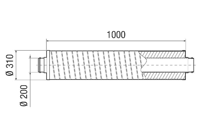 Maico Rohrschalldämpfer RSR 20/50-1 Schallschluckpackung 50 mm, DN 200