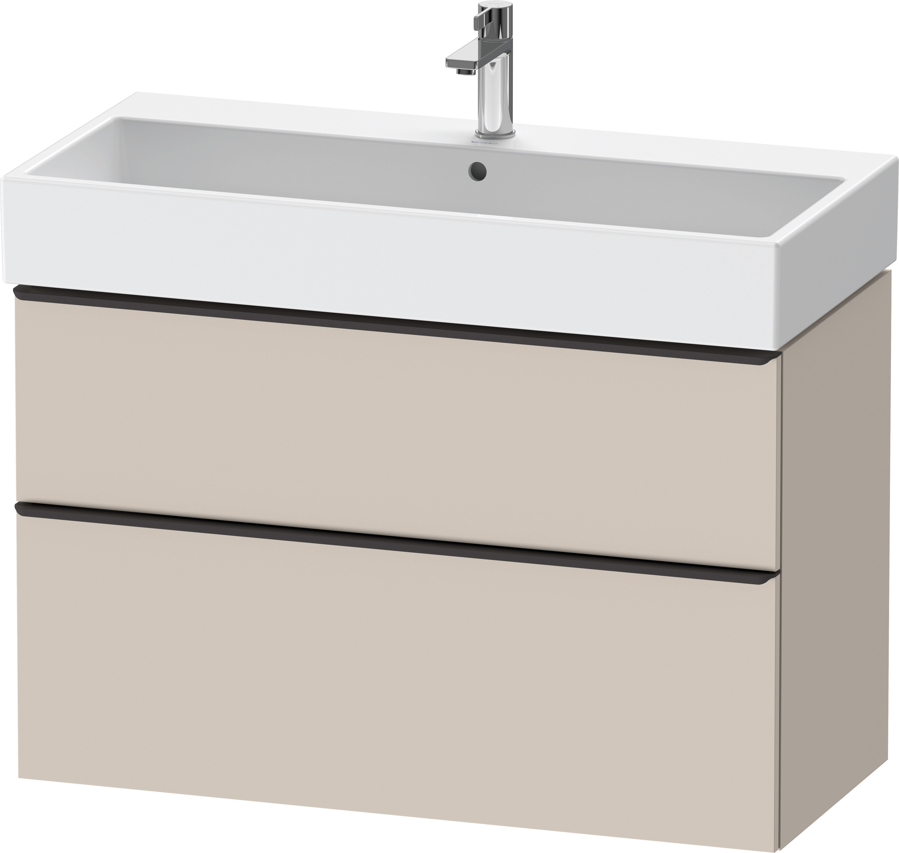 Duravit D-Neo WTU,Ausz:1,Schubk:1,GR:Dia.Schw 984x442x625mm,Wandh,Taupe Matt,Dekor