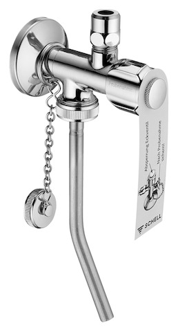 SCHELL Probenahme-Eckventil Langer Schaft, ASAG, 1/2", chrom