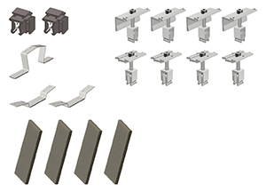 Set Erweiterung ab 2. Reihe /3 Flachdachsystem, O/W 10 Grad f. 2 Module