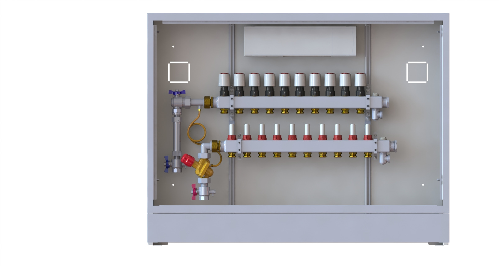 Danfoss Station UnoFloor Comfort 10L 10 HK, links mit AB-PM-Set, 230V