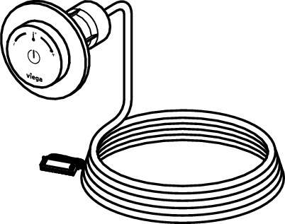 Viega Bedienelement Dusche 9121.4 für Nass- und Trockenbau