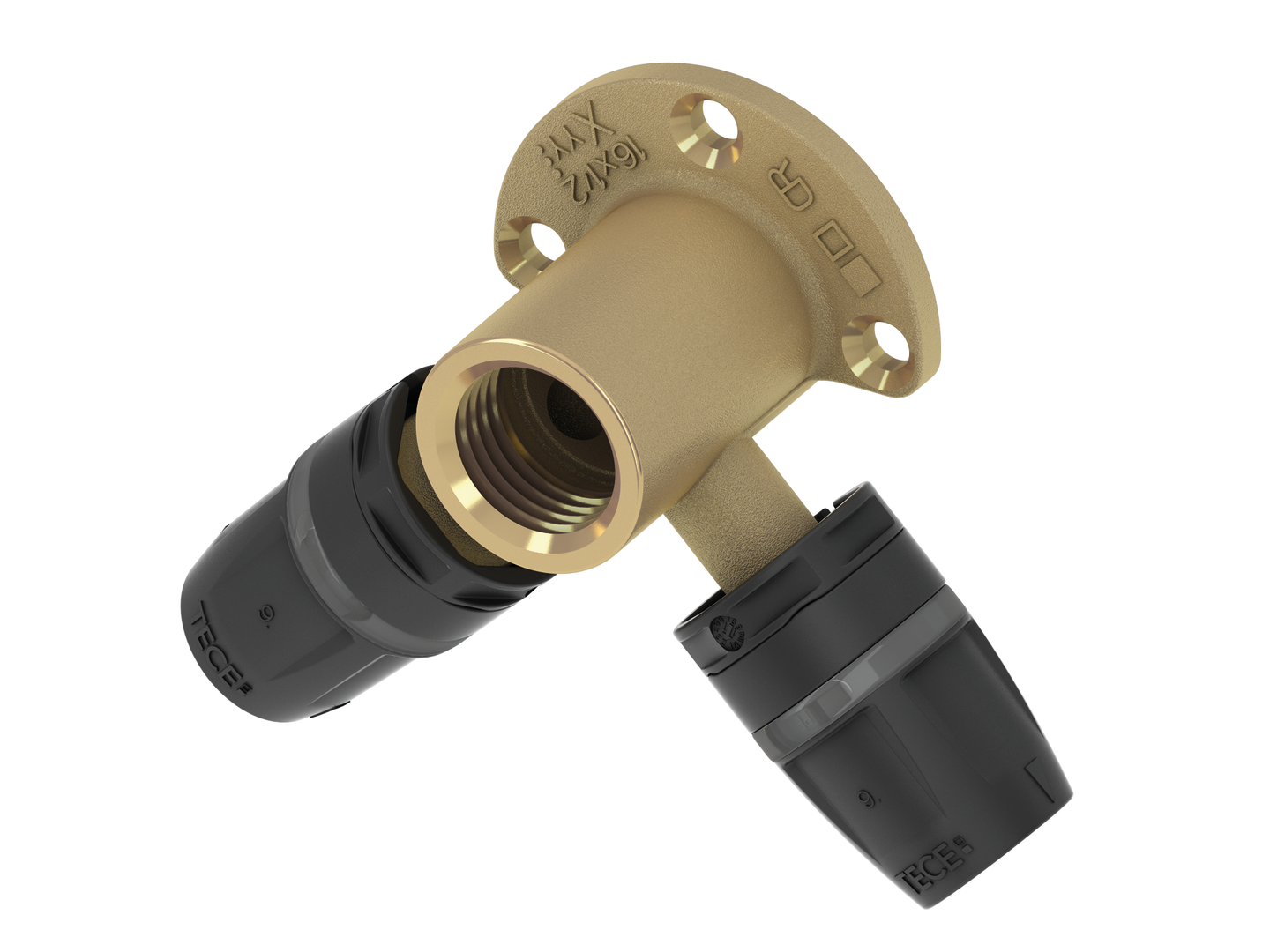 TECElogo-Push Doppelwandscheibe Dim. 16 x Rp 1/2" x 16, Siliziumbronze