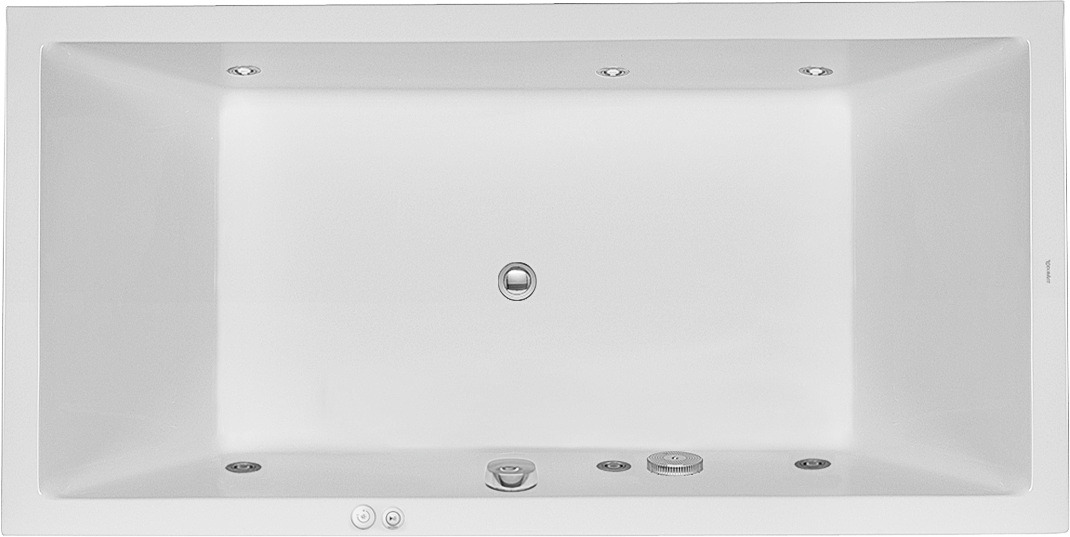 Duravit Whirlwanne Starck 1800x900mm Einbauvers.,2 RS,m.ÜL,Jet-System,weiß