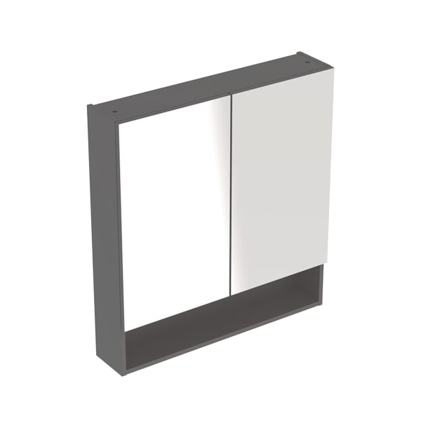 Geberit Renova Plan Spiegelschrank, 2 Türen 80x85x17,5 cm, lava