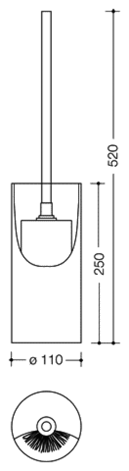 HEWI WC-Bürstengarnitur Ser 477, freistehend signalweiß