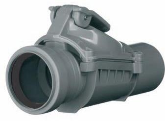 airfit Rückstauklappe DN 50, grau mit zusätzlichem Handverschluss