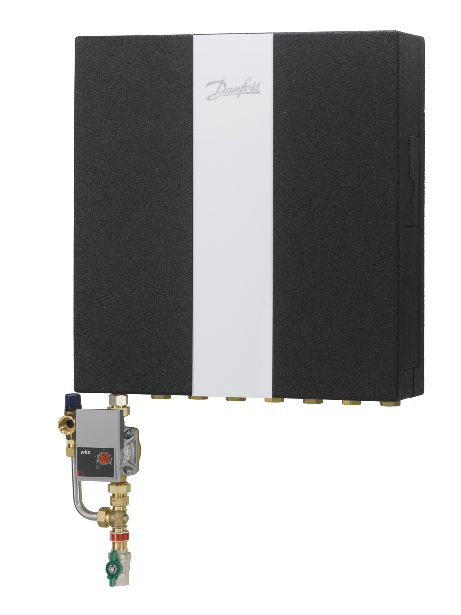 Danfoss Wohnungsstation Evoflat FSS 3 HT-Heizung, 55kW, Dämmhaube, Zirku