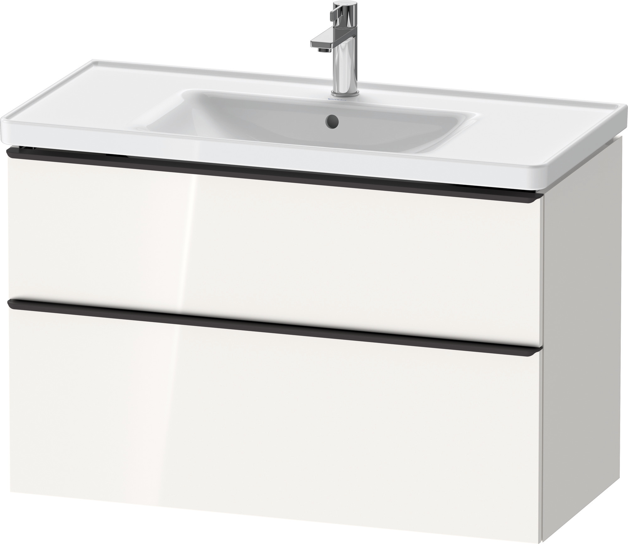 Duravit D-Neo WTU,Ausz:1,Schubk:1,GR:Dia.Schw 984x452x625mm,Wandh,Weiß Hochglanz,Dek.