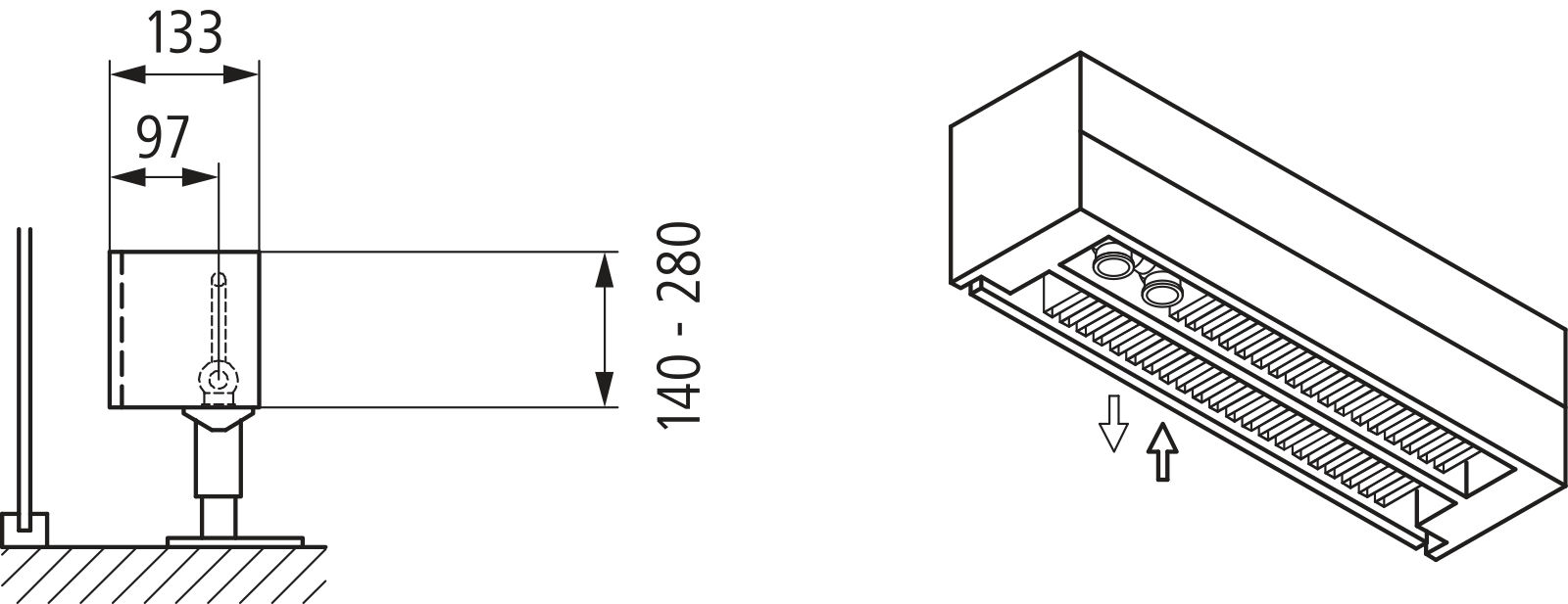 Kermi L-Kon S Typ22 BH140x133x2200mm QN1591,weiß,6bar, m. Abd., AB Uni.,VE4,5