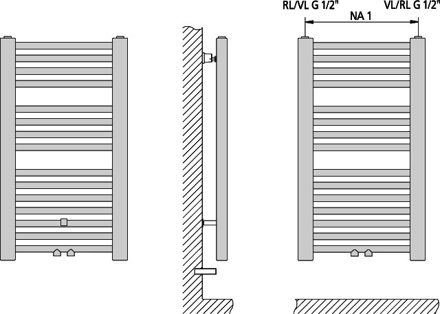 Kermi Basic-50 BH1770x35x899mm QN1433, pergamon