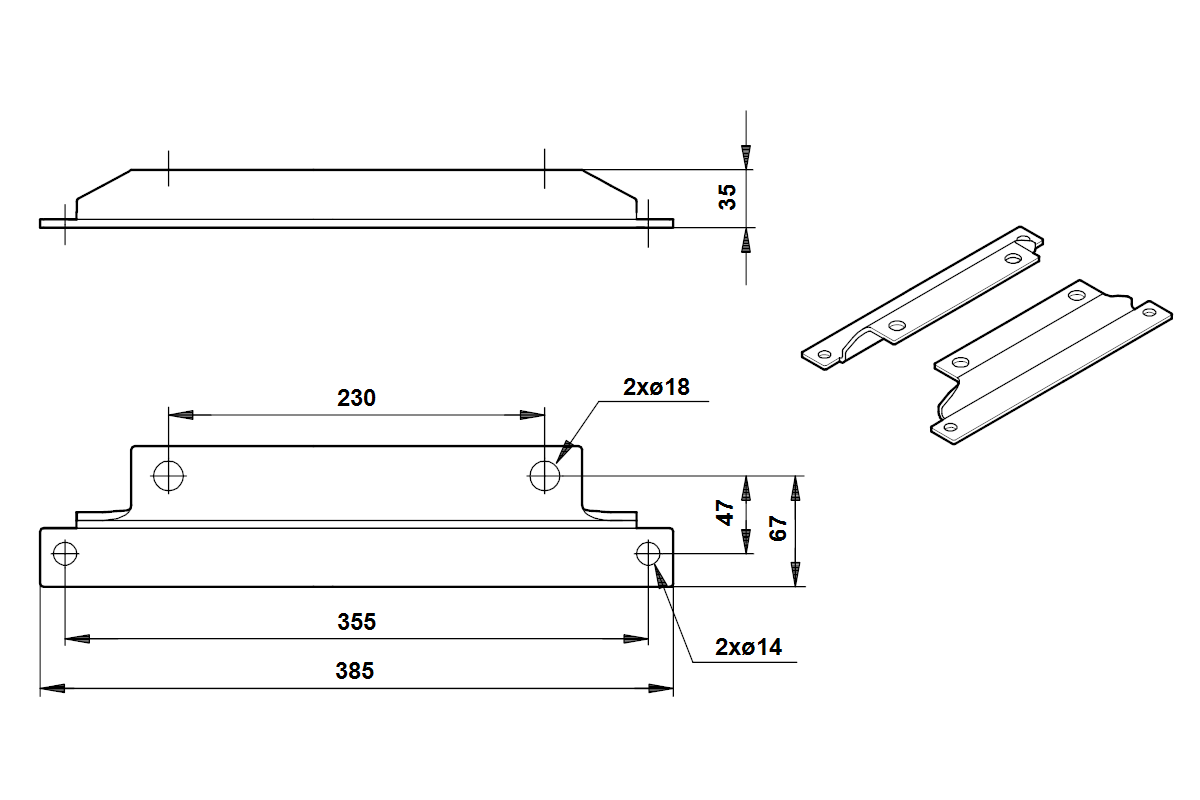 GRUNDFOS Zubehör für Trockenläuferpumpen Kit GrundplatteTPD/TPED groß