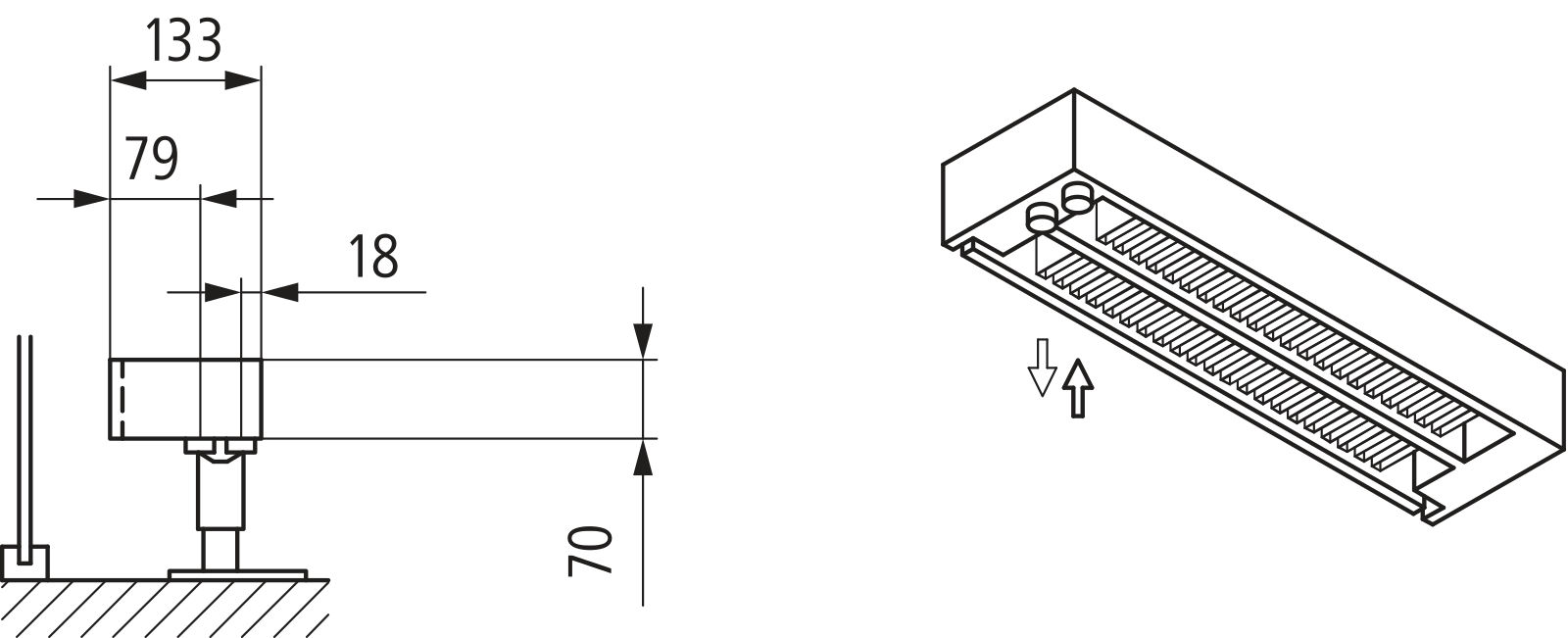 Kermi L-Kon S Typ22 BH210x133x1200mm QN1121,weiß,6bar, m. Abd., AB Uni.,VE2,5